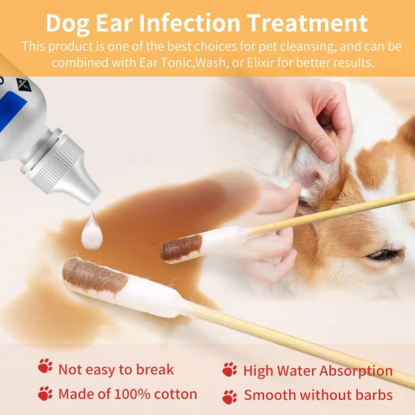 Gentle Pet Ear Swabs